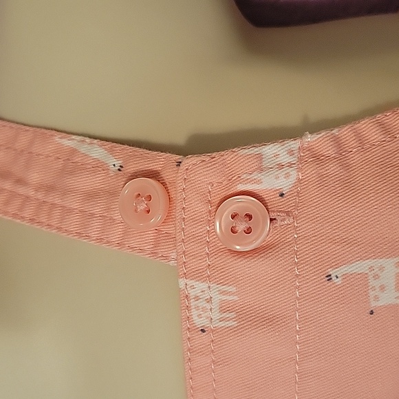 Cotton Just One You Carters pink white giraffe jumper dress adjustable straps - Picture 5 of 11